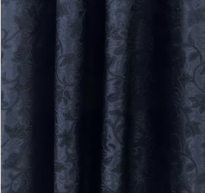 ZOQ Linen Jacquard Curtain Charcoal Black fabric texture