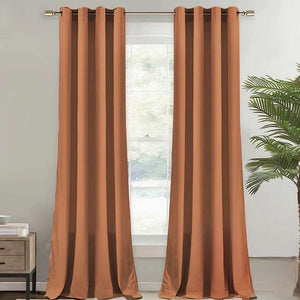 ZOQ Linen Velvet Curtain Burnt Orange