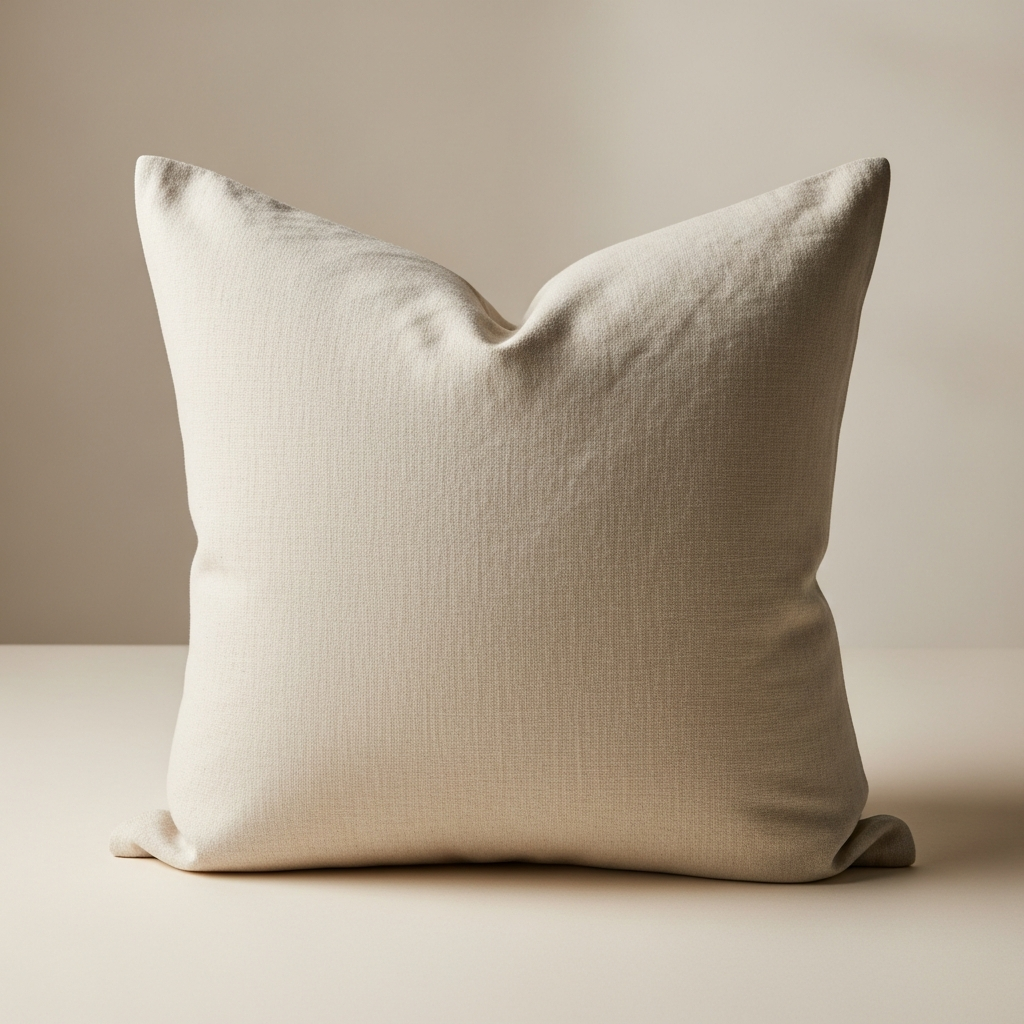 Oatmeal washed linen cushion cover