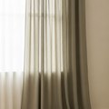 Soft sage relaxed linen curtain panel