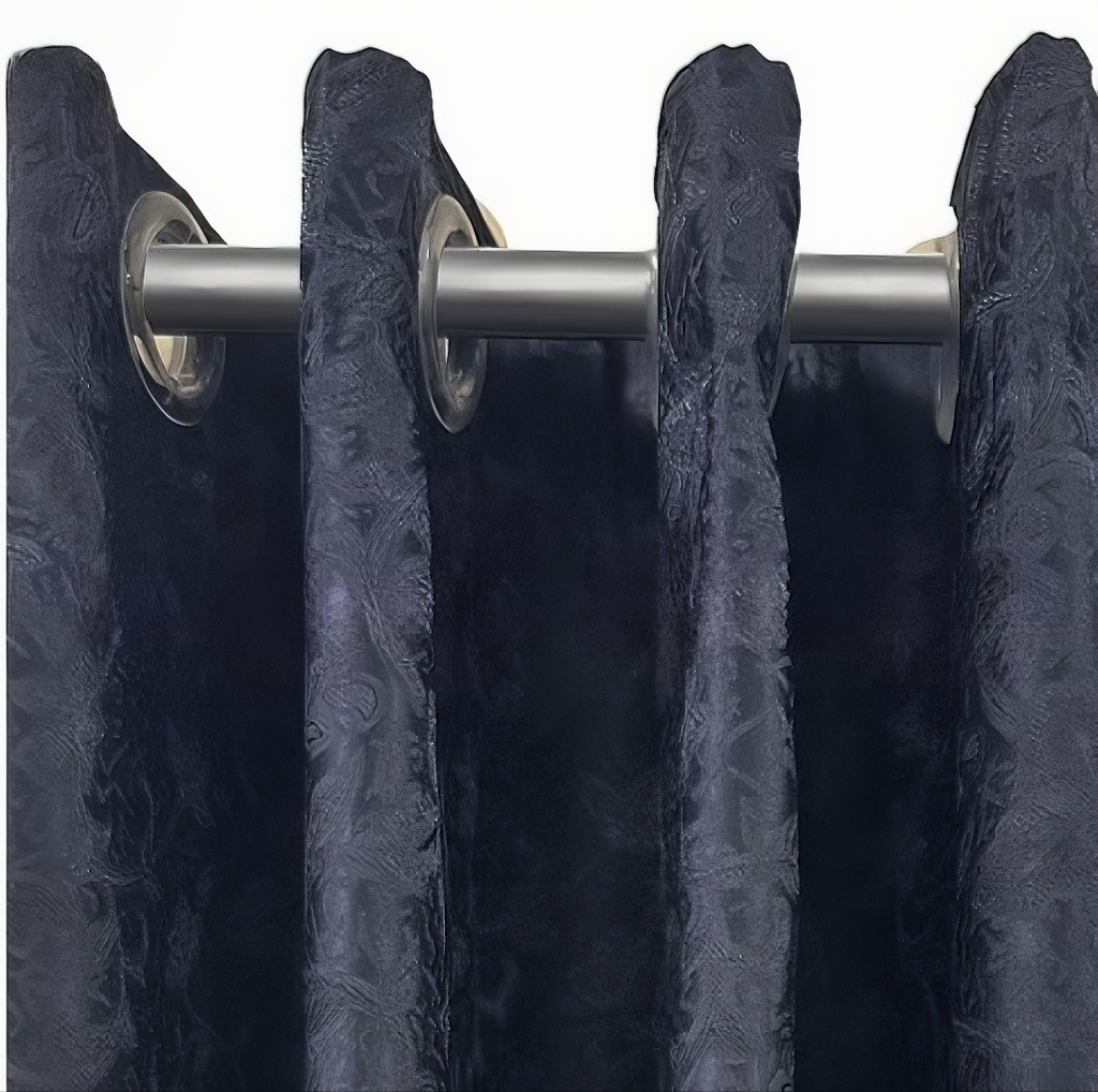 ZOQ Linen Jacquard Curtain Charcoal Black