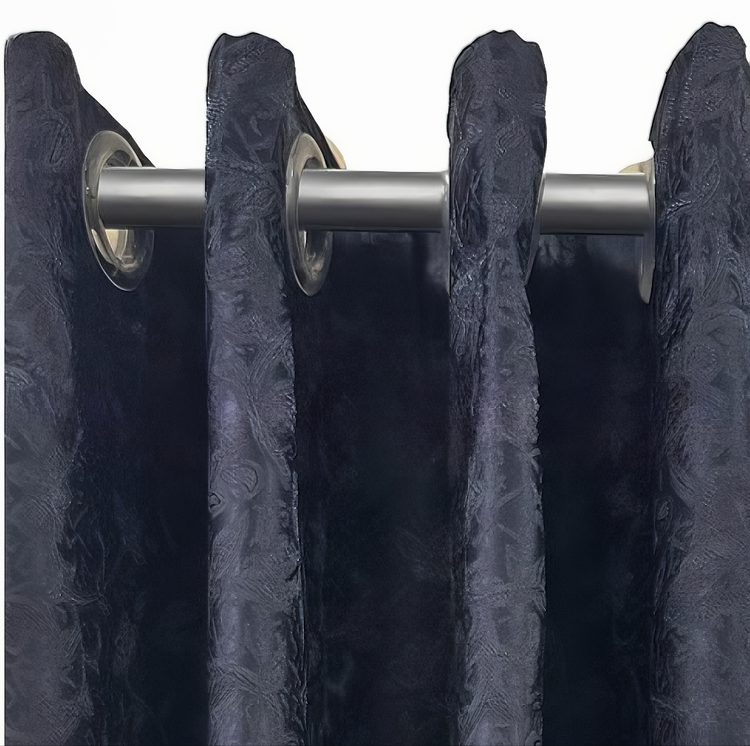 ZOQ Linen Jacquard Curtain Charcoal Black