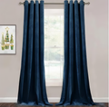 ZOQ Linen Velvet Curtain Navy Blue