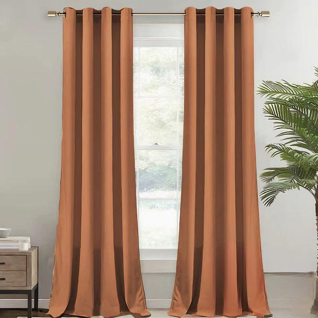 ZOQ Linen Velvet Curtain Burnt Orange