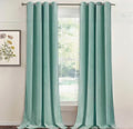 ZOQ Linen Velvet Curtain Seafoam Teal