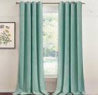 ZOQ Linen Velvet Curtain Seafoam Teal