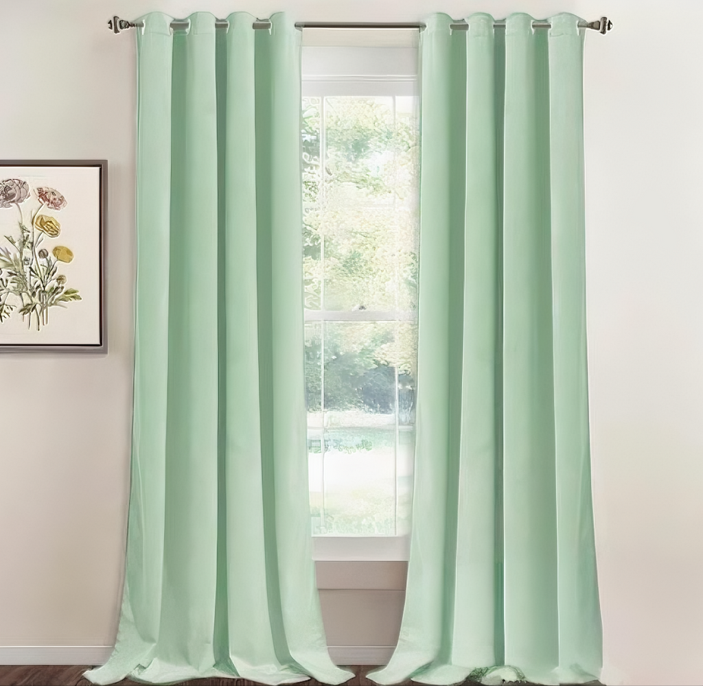 ZOQ Linen Velvet Curtain Mint Green
