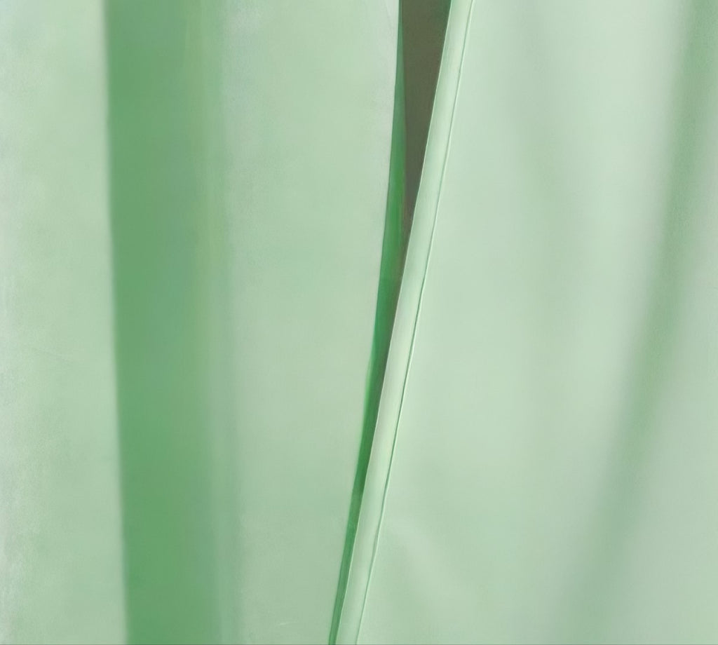 ZOQ Linen Velvet Curtain Mint Green fabric texture