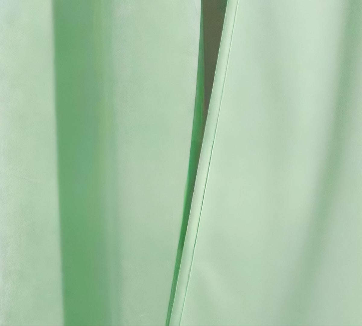 ZOQ Linen Velvet Curtain Mint Green fabric texture