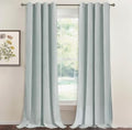ZOQ Linen Velvet Curtain Powder Blue