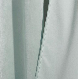 ZOQ Linen Velvet Curtain Powder Blue fabric texture