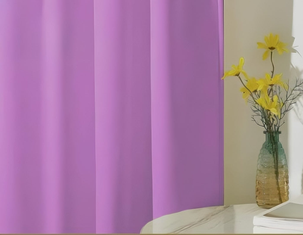 ZOQ Linen Velvet Curtain Orchid Purple fabric texture