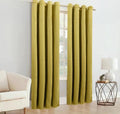 ZOQ Linen Velvet Curtain Mustard Olive