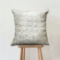 Hexagon Jacquard Velvet Cushion - Champagne